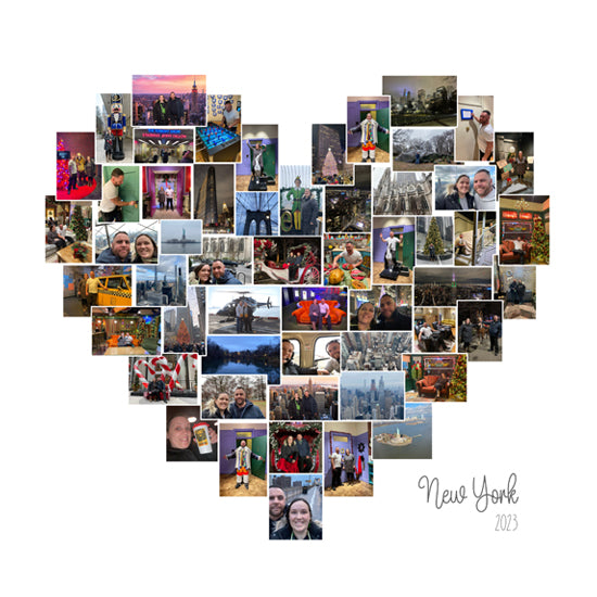 Heart photo collage