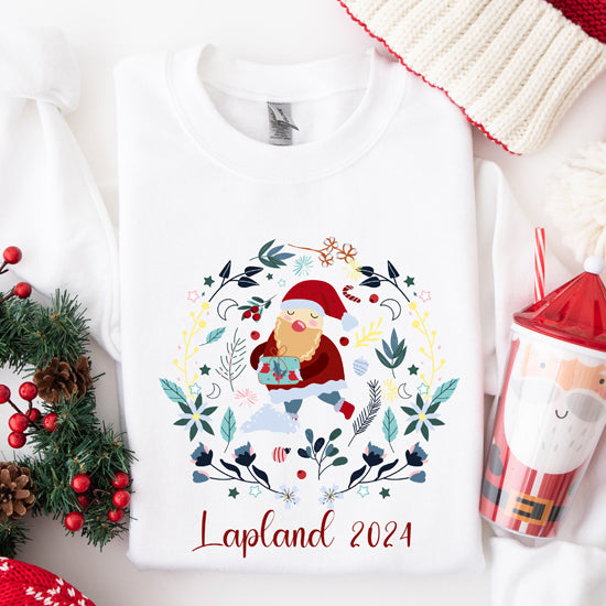 Lapland Father Christmas wreath jumper